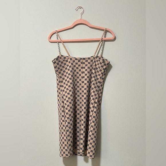 MISBHV Beige Printed Minidress - Picture 5 of 6